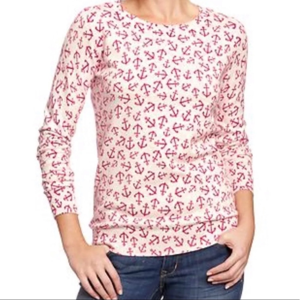 Old Navy Anchor Crew Neck Pullover Sweater